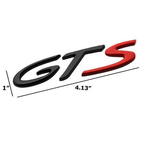 1x Porsche Cayenne GTS Black & Red Direct OEM Replacement Emblem / Badge / Name Plate / Decal Replaces OEM 955-559-040-00