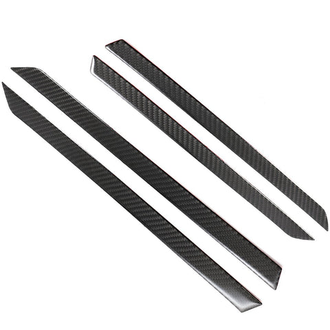 Real Carbon Fiber 3D Interior Inner Door Trim Decals Decoration For 2016 2017 2018 10th Honda Civic Sedan