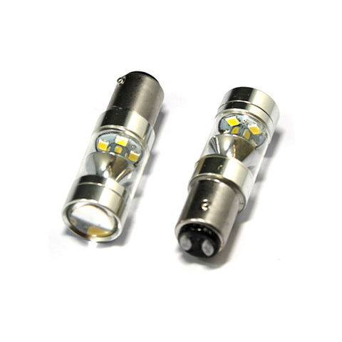 2x 100W Max CREE BAY15D 1157 Super Bright Tail Stop Brake Light LED Bulbs(White/Red/Amber)