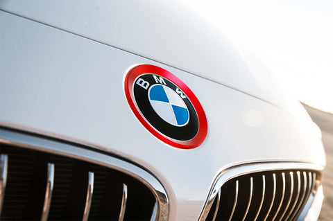 2 Pieces Car Front Rear Logo Chrome Ring Decoration For BMW 5 Series F10 F11