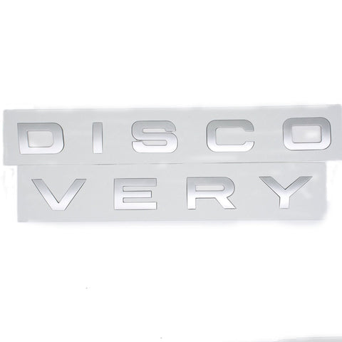 3D Matte Silver or Black Letter DISCOVERY Car Rear Front Badge Emblem Decal Sticker For LAND ROVER Front Hood Rear Trunk
