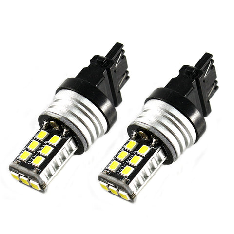 2x 7440 7443 10W 15-SMD Bright White LED Bulbs For Backup Reverse,Turn signal,Tail lights
