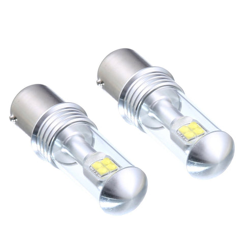 (2) Super Bright White High Power 100W 1157 BAY15d LED Bulbs Turn Signal Light, DRL, Tail Reverse Lights Replacement