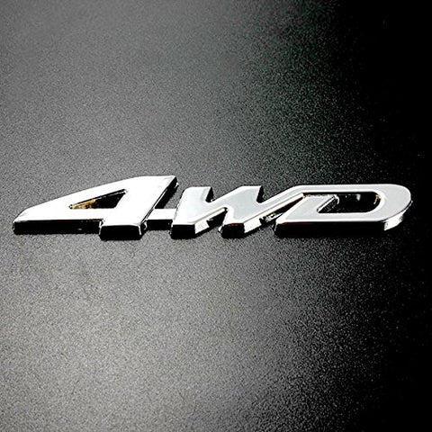 4WD Car Chrome Sticker Badge Emblem For All Wheel Drive Off Road SUV Auto
