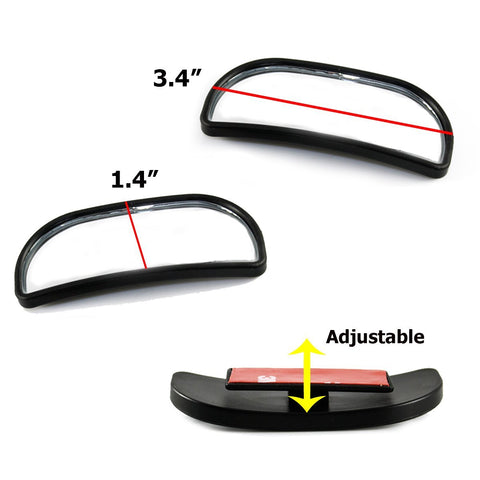 Stick On Rear View Blind Spot Wide Angle Mirrors for Car Truck SUVs Motorcycle