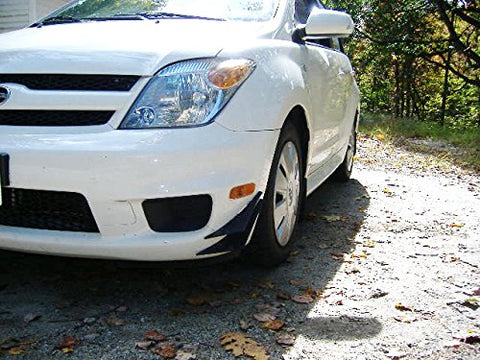 1 Set Carbon Fiber Pattern / Black Bumper Lip Fins Canards Splitters Body Spoiler Sporty JDM Racing Style Diffuser Universal Fit