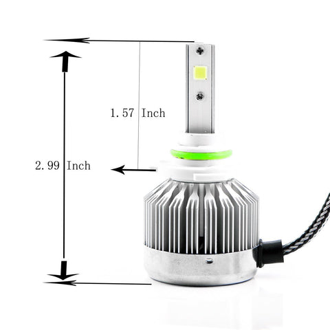 2pcs H8 H9 H11 Ice Blue 8000K COB LED Headlight Bulbs Conversion Kit For High/Low Beam Daytime Running Lights