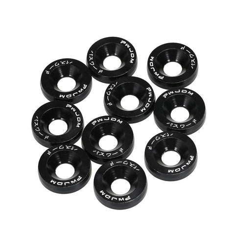 Blue / Black / Red / Gold / Purple / Silver Fender Bumper Washer Bolt, CNC Finishing Washer Engine Bay Screw Dress Up Fastener Kit