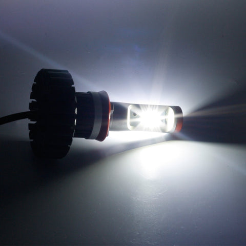 2x HID White 160W 12000LM H7 6000K Headlight Bulbs Powered By Luxen LED (Newest Model)