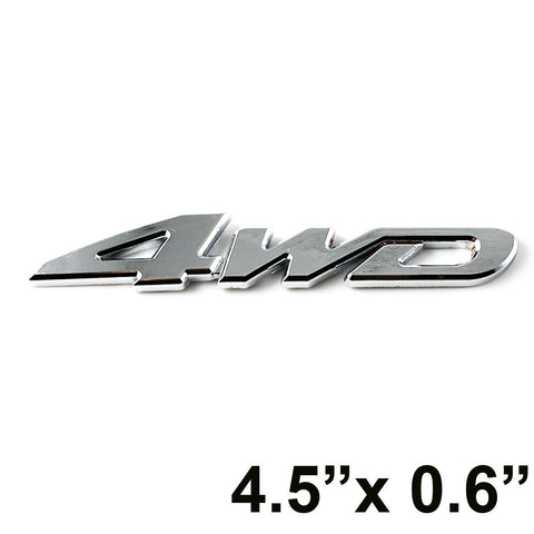 4WD Car Chrome Sticker Badge Emblem For All Wheel Drive Off Road SUV Auto