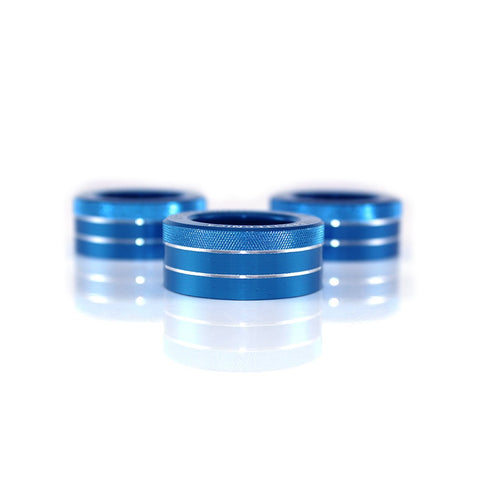 3x AC Climate Control Radio Volume Knob Ring Covers Trim for Subaru WRX STI Blue/Red