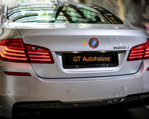 2 Pieces Car Front Rear Logo Chrome Ring Decoration For BMW 5 Series F10 F11