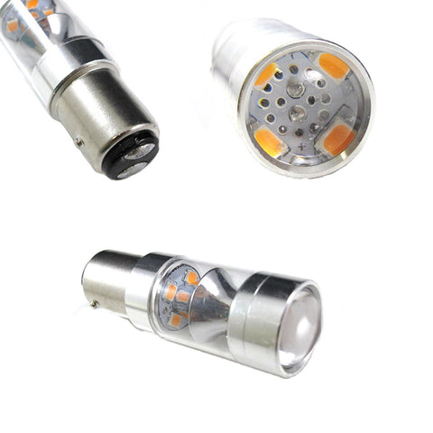 2x 100W Max CREE BAY15D 1157 Super Bright Tail Stop Brake Light LED Bulbs(White/Red/Amber)