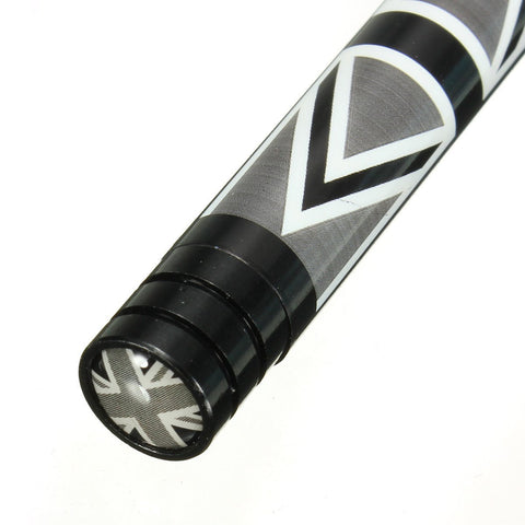 3" Black / Grey Union Jack Flag Theme Short Antenna For MINI Cooper All Models