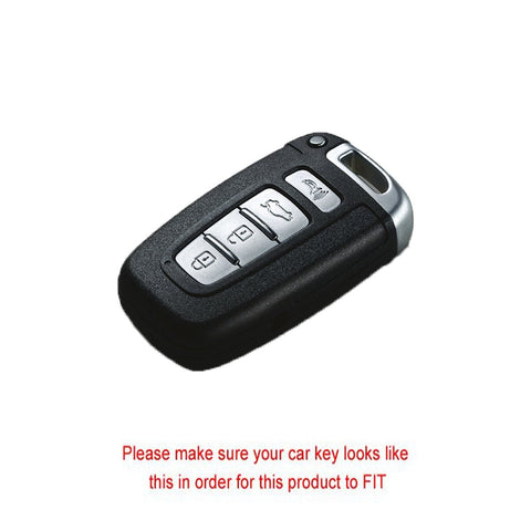 Genuine Leather Carbon Fiber Pattern Key Folding Fob Key Cover Audi Volkswagen Mazda Mercedes-Benz Nissan/Infiniti Kia/Hyundai