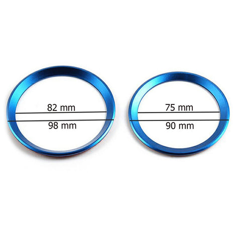 1 Set Car Front and Rear Logo Ring Decoration For BMW 3 4 Series M3 M4 E36 E46 E90 Blue or Red or Silver