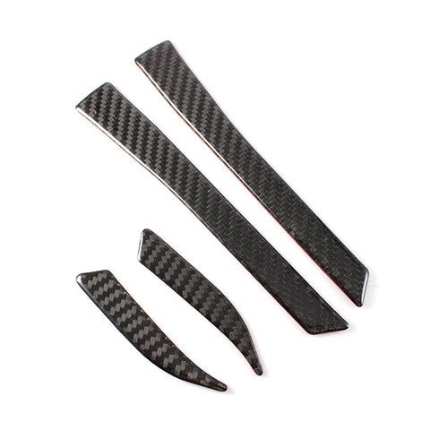 1 set Carbon Fiber Stickers Car Rearview Mirror Side Mirror Decoration Trim Sticker For 2015-2017 Ford Mustang