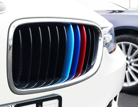 1 set BMW M-Colored Kidney Grille Insert Trim TRI Color M Sport Strips Strips For BMW
