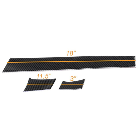 3 pcs Car Interior Trim Real Carbon Fiber 3D Center Console Panel Dashboard Cover Sticker Trim For 2016 2017 2018 Honda Civic 10th