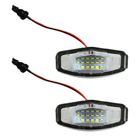 Direct Fit White LED License Plate Light Lamps For Acura MDX RL TL TSX ILX Honda Civic Accord Odyssey, etc