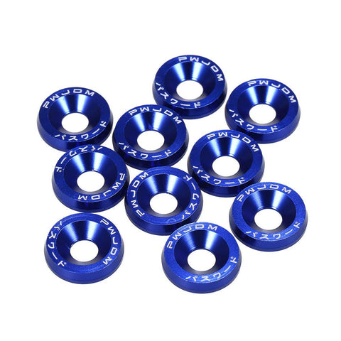 Blue / Black / Red / Gold / Purple / Silver Fender Bumper Washer Bolt, CNC Finishing Washer Engine Bay Screw Dress Up Fastener Kit