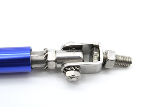 Adjustable 6"-9" / 8"-11" / 10"-13" Front Bumper Lip Splitter Diffuser Strut Rod Tie Bars Fit Most Vehicles, Black / Red / Blue / Silver