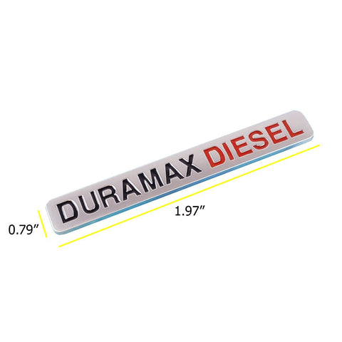 3D Chrome Emblem Badge DURAMAX DIESEL For Chevrolet Sierra GMC Silverado 2500HD