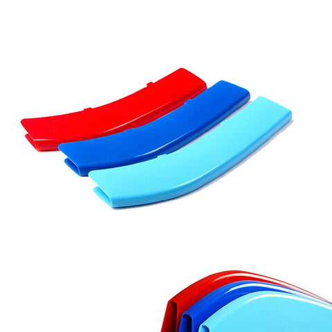 1 set BMW M-Colored Kidney Grille Insert Trim TRI Color M Sport Strips Strips For BMW