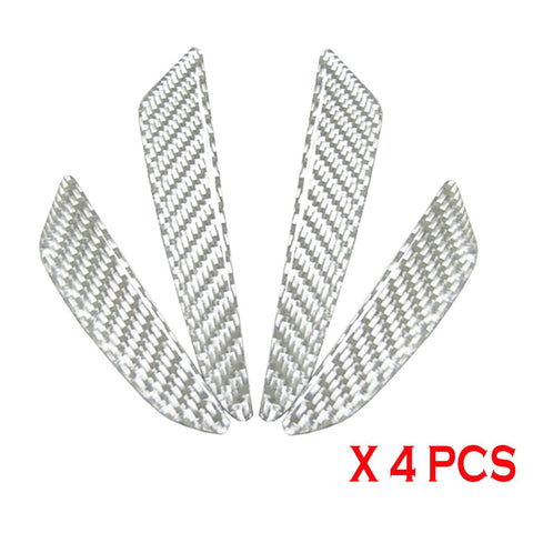 Black / Silver Real Carbon Fiber Car Side Door Edge Protection Guards Trim Sticker