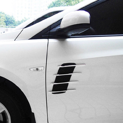 1 Set Car Custom Hood Side Flow Vent Fender Intake Grille Air Net Door Cover Decal Auto Stickers