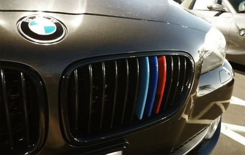 1 set BMW M-Colored Kidney Grille Insert Trim TRI Color M Sport Strips Strips For BMW