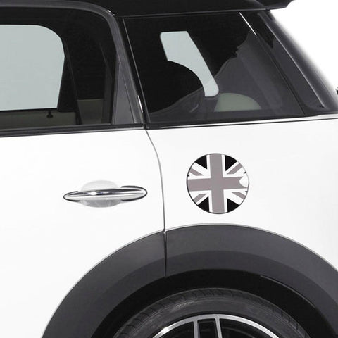 Vinyl Sticker Decal For Mini Cooper Gas Cap Cover Black/White Checkered Union Jack UK Flag