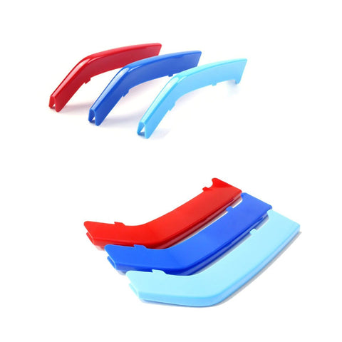 1 set BMW M-Colored Kidney Grille Insert Trim TRI Color M Sport Strips Strips For BMW