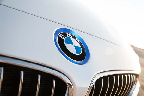 2 Pieces Car Front Rear Logo Chrome Ring Decoration For BMW 5 Series F10 F11