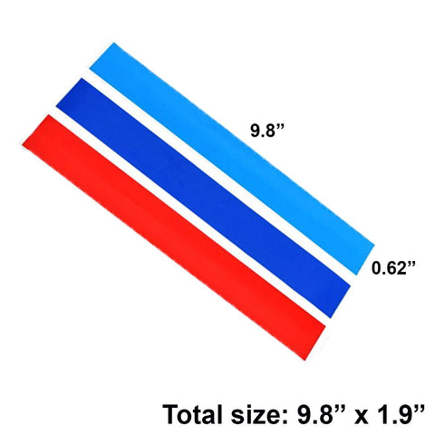 1 Set 9.8" Germany Flag or M-Colored Union Jack UK Flag Stripe Sticker Fit BMW Exterior or Interior Decoration Grille Fender Hood Side Skirt Bumper Side Mirror Dashboard