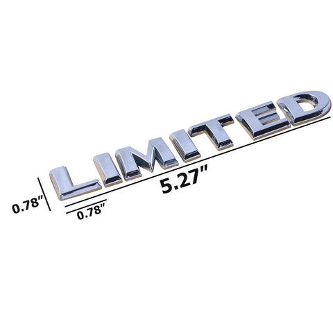3D Logo LIMITED Chrome Emblem Fender For Toyota Ford Jeep Grand Cherokee Wrangler Compass Trunk Lids, Side Fenders, Hood, Door