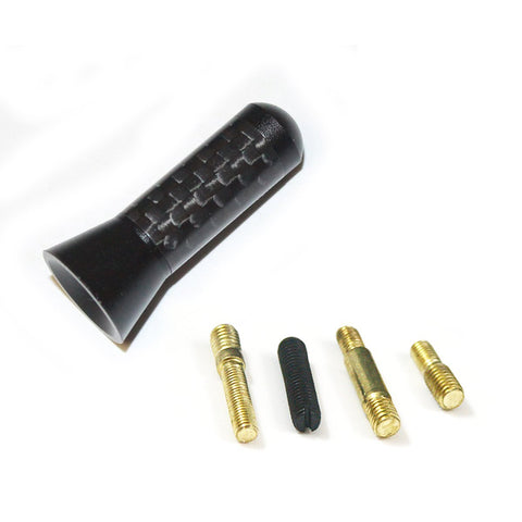 1.4" Black Carbon Fiber Screw In Radio Short Antenna For 2007-2015 Mini Cooper Countryman Paceman