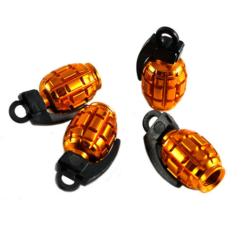 Tire Wheel Valve Stem Caps Set Air Dust Cover Caps Grenade Shape/Skull Shape