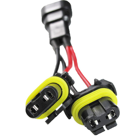 2 Pieces set 9005/9006 Headlight High Beam Splitter Wires For Quad/Dual Projector Headlights Retrofit