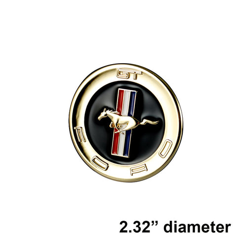 2 x Running Horse Emblem Chrome Metal Door Fender Badge Stickers for Ford Mustang