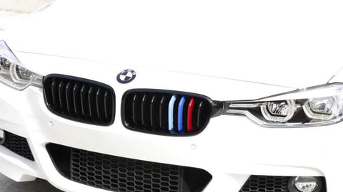1 set BMW M-Colored Kidney Grille Insert Trim TRI Color M Sport Strips Strips For BMW