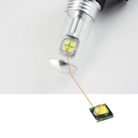 (2) Super Bright White High Power 80W CREE 5202 H16 LED Bulbs Daytime Running DRL Fog Lights Bulbs Lamps Replacement For Chevorlet GMC Dodge Chrysler Jeep