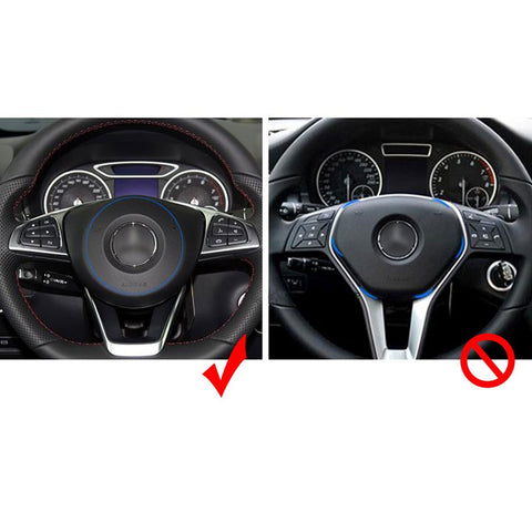 1x Steering Wheel Center Decoration Cover Trim For 2015+ Mercedes C E CLA GLA GLC GLE Class