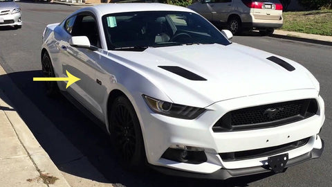 1x Silver/Matte Black Metal Aluminum Badge Sticker 3D Logo 5.0 Liter Side Fender Emblem For Ford Mustang Cars