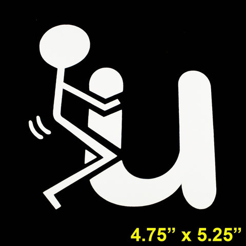 3x Funny fuck-It fuck-u JDM Illest Ricer Car Window Die-Cut Graphic Vinyl Decals for SUV Truck Car Bumper, Laptop, Wall, Mirror, Motorcycle