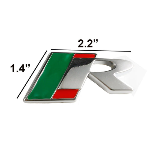 1x R Emblem Badge Metal Decal Sticker for JAGUAR Body Rear Trunk XF XE XKR XJR