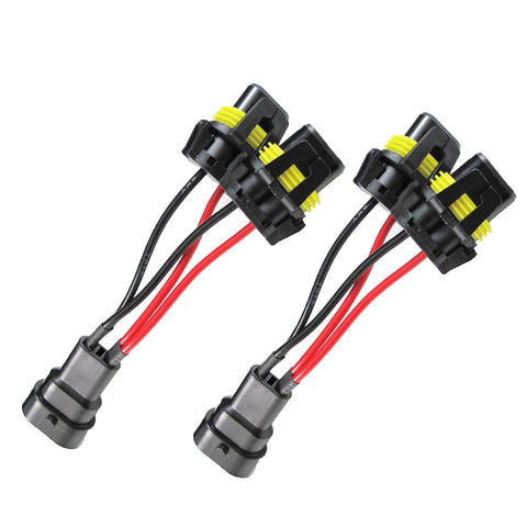 2 Pieces set 9005/9006 Headlight High Beam Splitter Wires For Quad/Dual Projector Headlights Retrofit