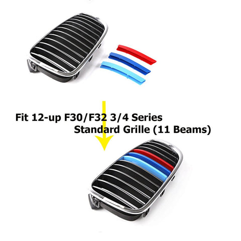 1 set BMW M-Colored Kidney Grille Insert Trim TRI Color M Sport Strips Strips For BMW