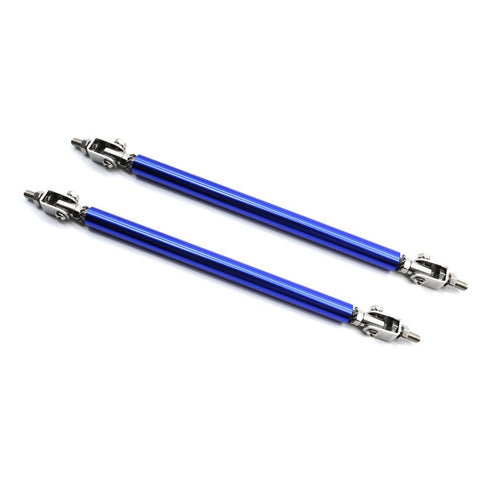 Adjustable 6"-9" / 8"-11" / 10"-13" Front Bumper Lip Splitter Diffuser Strut Rod Tie Bars Fit Most Vehicles, Black / Red / Blue / Silver