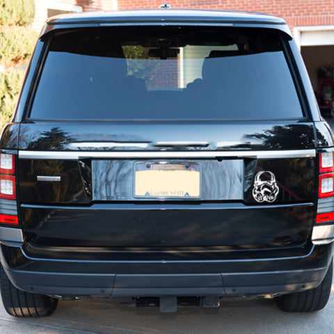 3x Star Wars Storm Trooper Silver JDM Vinyl Stickers Universal Fit Decals